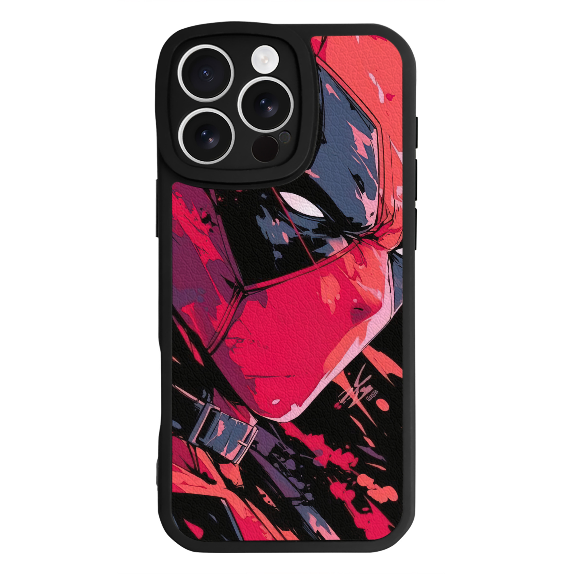 （画像用） Deadpool デッドプール 【iPhone 16シリーズ対応】シリコンスマホケース（レザー調） 材質：シリコン